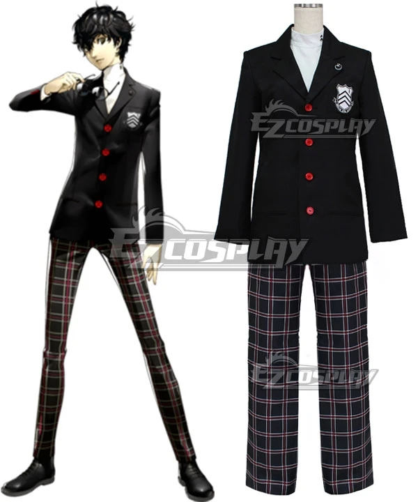

Game Persona 5 Akira Kurusu Cosplay Costume P5 Ren Amamiya Full Set School Uniform Mens Suits Halloween Carnival Outfit