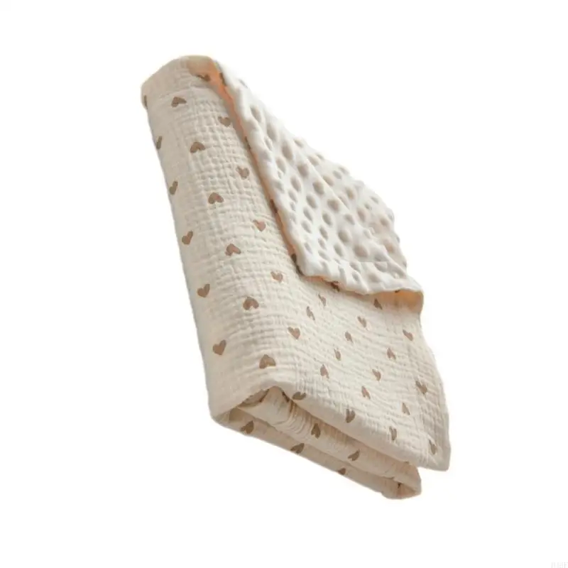 100x70cm Baby Blanket with Dotted Backing, Unisex Boy Girls Receiving Blankets Bath Towel Soft Pram Cover for Strollers