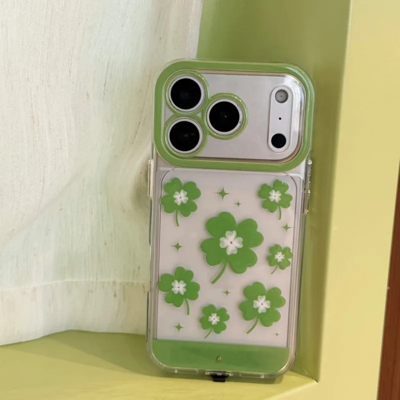 Change Color Luminous Call Light Up Flash Cute Strawberry Clover Phone Case Cover