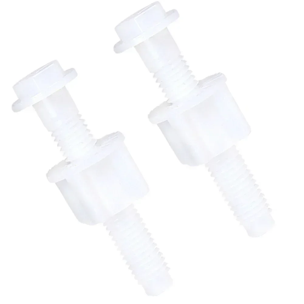 Toilet Hinge Bolts Screw Fixing Fitting Kit 2pcs Repair Bolts Plastic Universal Replacement Toilet Lid Set Screws Bathroom Parts toilet seat accessories toilet hinge replacement