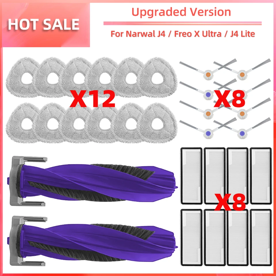 Narwal ロボット掃除機用 サイドブラシ (1ペア) - Narwal Japan narwal T10 J1 J2 ロボット掃除機交換用交換用フィルター交換スペアパーツアクセサリーキット(6個)