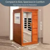 Far Infrared Sauna, 1 Person Infrared Sauna Indoor Low EMF Sauna with Control Panel, Bluetooth Speakers and Tempered Glass Door 5