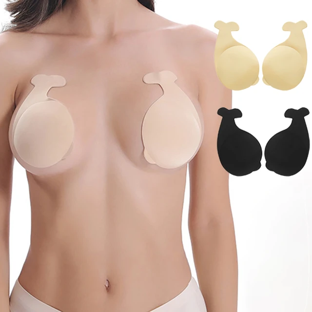 Women Silicone Push Up Self Adhesive Strapless Invisible Bra for Wedding  Dress Reusable Sticky Breast Lift Up Bras Nipple Pads - AliExpress