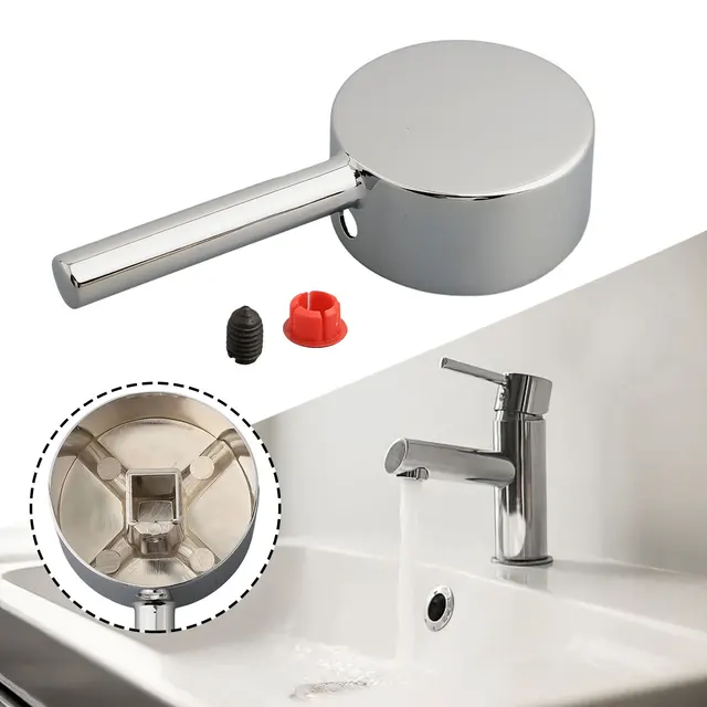 Water Tap Handle ก๊อกน้ํา Handle Trip Lever สังกะสีอัลลอยด์อาบน้ําและก๊อกน้ําอาบน้ํา Chrome Plated สําหรับห้องครัวห้องน้ํา 3