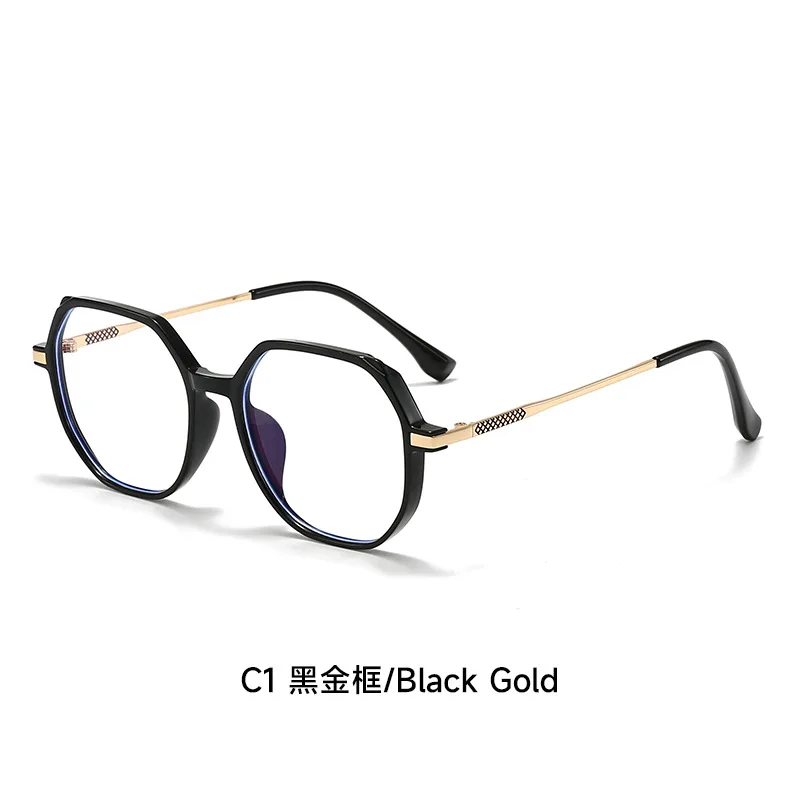 Polygonal Eyeglass Frame Modern Lenses Blocking Glasses Computer Eyewear Stylish Anti Blue Light Glasses For Stage Performance
