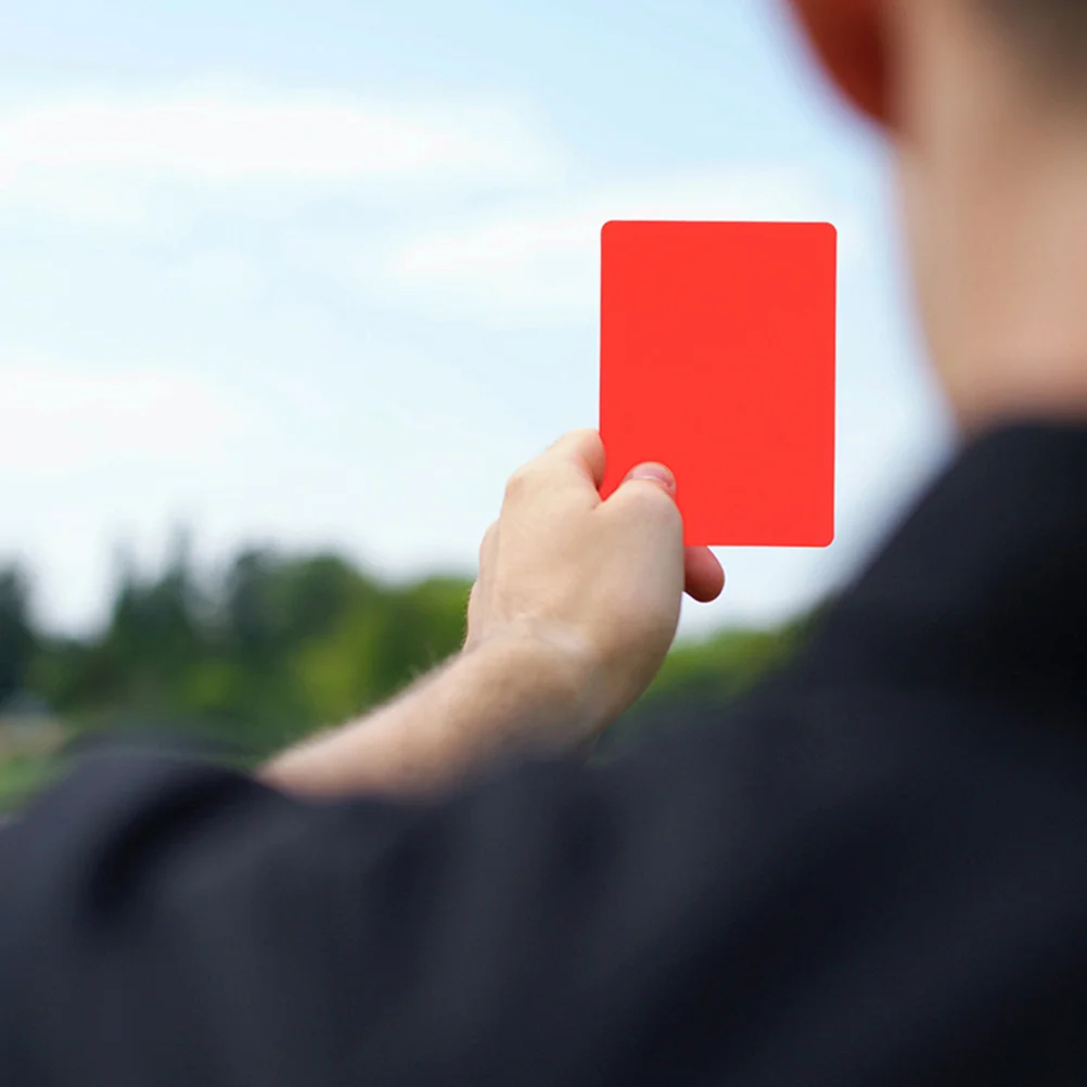 

12 шт. красный и желтый рефери, волейбольные футбольные карты, многофункциональный аксессуар, профессиональный ПВХ