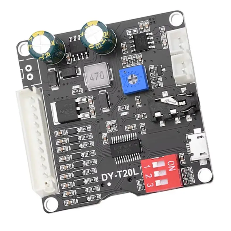 N82R DC6-35V10W/20W 음성 Mp3 재생 제어 모듈 트리거 오디오 모듈은 USB 플래시 드라이브 TF 카드 DY-T20L 마이크로 USB를 지원합니다.