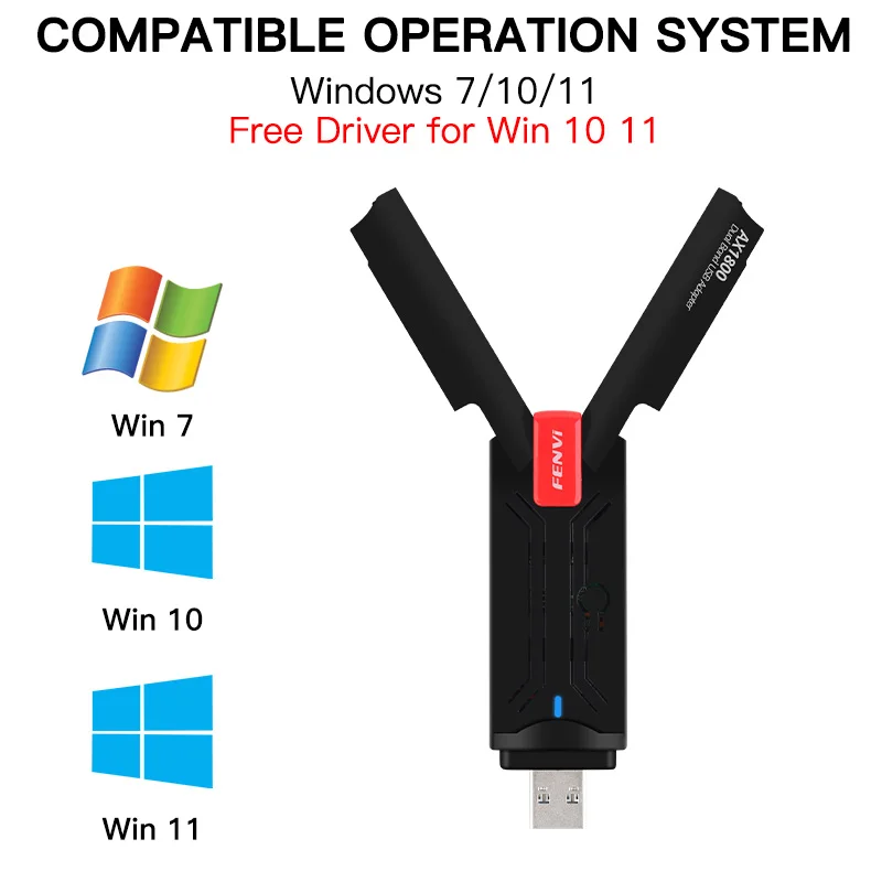 WiFi 6 AX1800 USB WiFi 어댑터 듀얼 밴드 2.4GHz 5GHz 1800Mbps MU-MIMO USB3.0 무선 이더넷 카드 (Win10/11용)