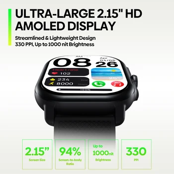 New Zeblaze Beyond 3 Pro GPS Smart Watch 2.15" AMOLED Display Built-in GPS & Route Import Make/Receive Phone Calls Smartwatch 3
