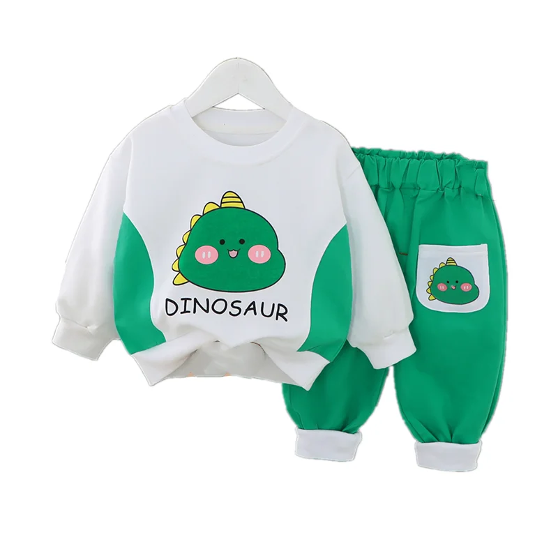 

New Spring Autumn Baby Clothes Children Girls Boys Casual Cartoon T-Shirt Pants 2Pcs/Sets Toddler Sports Costume Kids Tracksuits