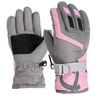Anti Slip Snow Gloves Adjustable Wrist Strap Gloves Warm Mittens Outdoor Skiing Gloves Skating Essential for 3-16T Kids 2