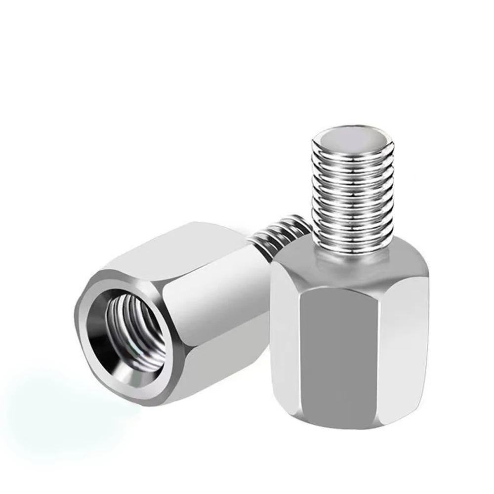 

2pcs Mirror Adapter M10 M8 Motorcycle Scooter Rearview Mirrors Adapters Right Left Hand Thread Conversion Bolt Screws