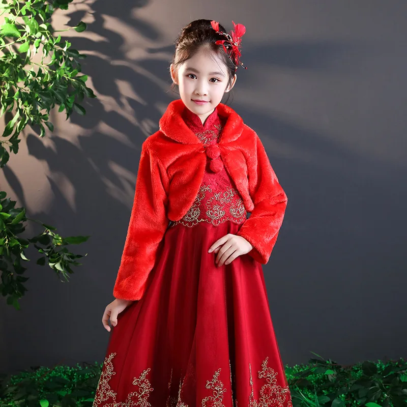 Thicken Plush Bolero Shrug Princess Faux Fur Coat Shoulder Cape Wedding Dress Shawl Wraps Stole Warm Short Jacket fur shawl