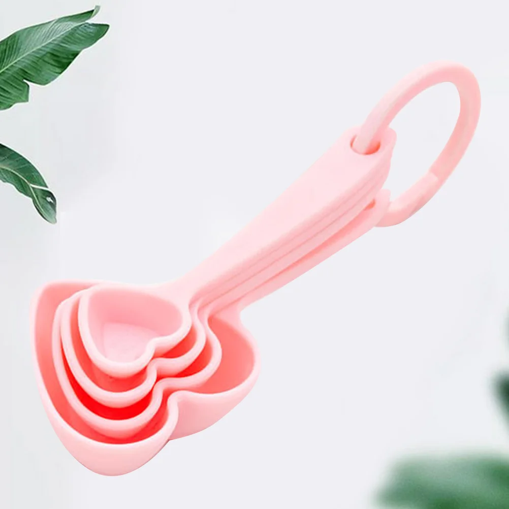 가정용 플라스틱 측정 숟가락, 하트 모양 디저트 스푼, 창의적인 식기류, 웨딩,..