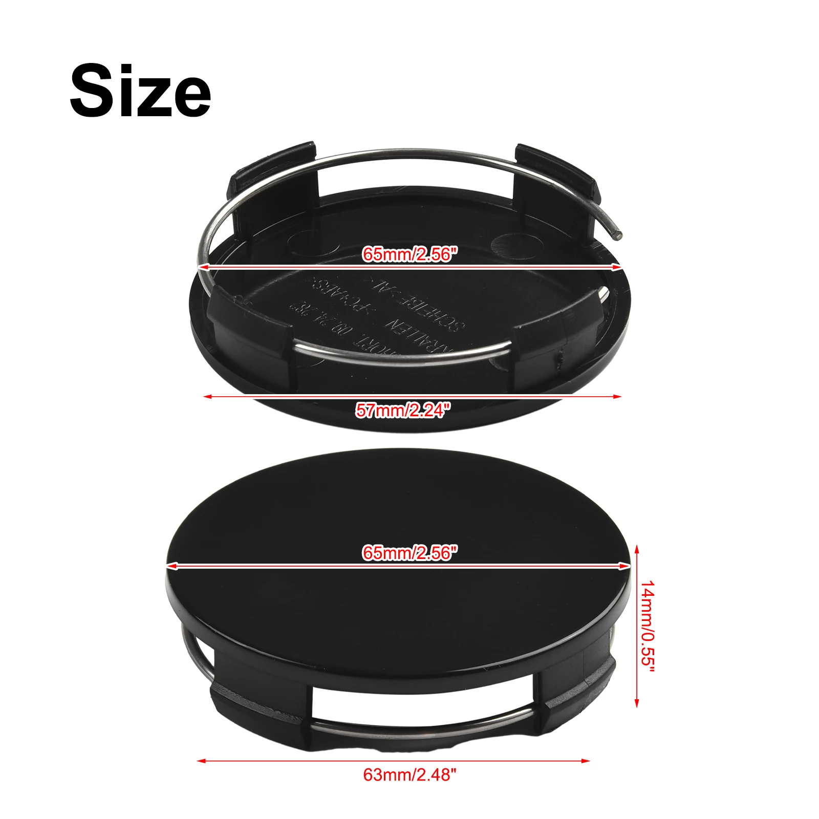 Car Vehicle Wheel Hub Center Cap Cover ABS 65mm For Most Cars Trucks Wheels Tires Parts Wear Parts 4pcs