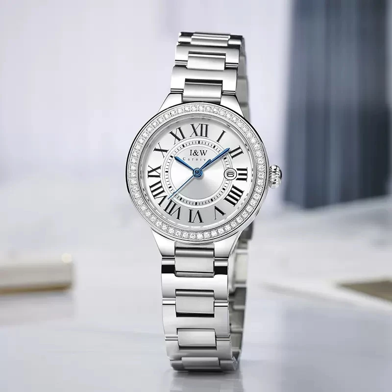 CARNIVAL Brand Fashion Watches for Women Ladies Luxury Stainless Steel Dress Quartz Wristwatch Waterproof Clock Reloj Mujer 2023