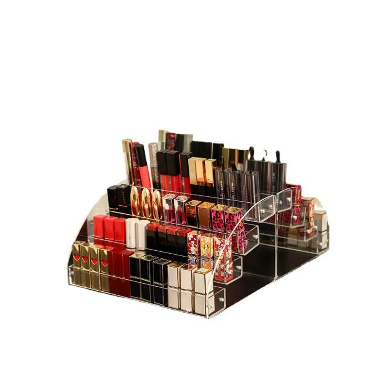 Acrylic Nail Art Multi-Layer Nail Polish Adhesive Display Rack, Transparent Storage Box, Cosmetic Function Tool Shelf 6