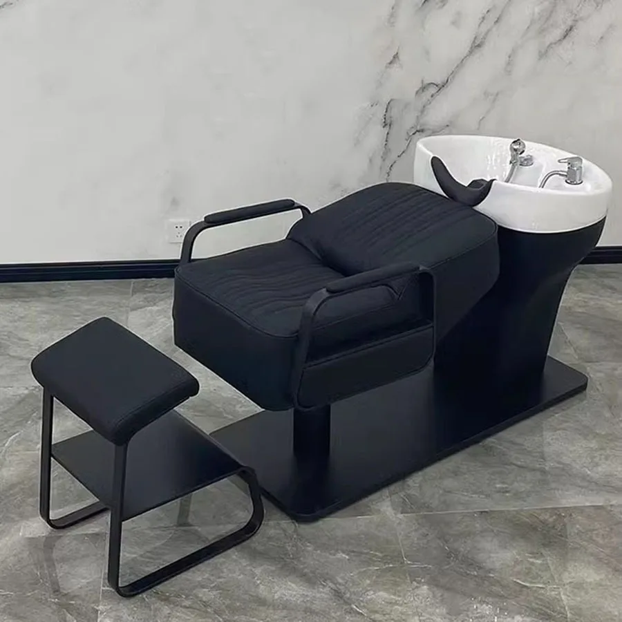 

Barber Equipment Shampoo Chair Stylist Luxury Wash Hair Salon Shampoo Chair Basin Hairstylist Mobile Potable Cadeira Furniture