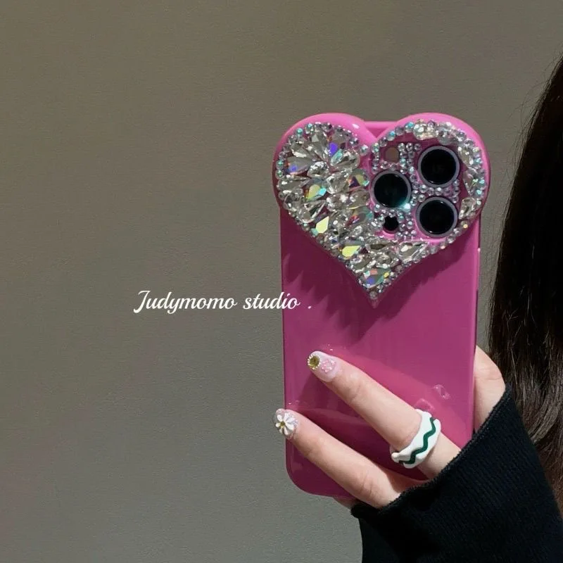 Candy Blink 3D Diamond Heart StyleSoft Phone Case Cover
