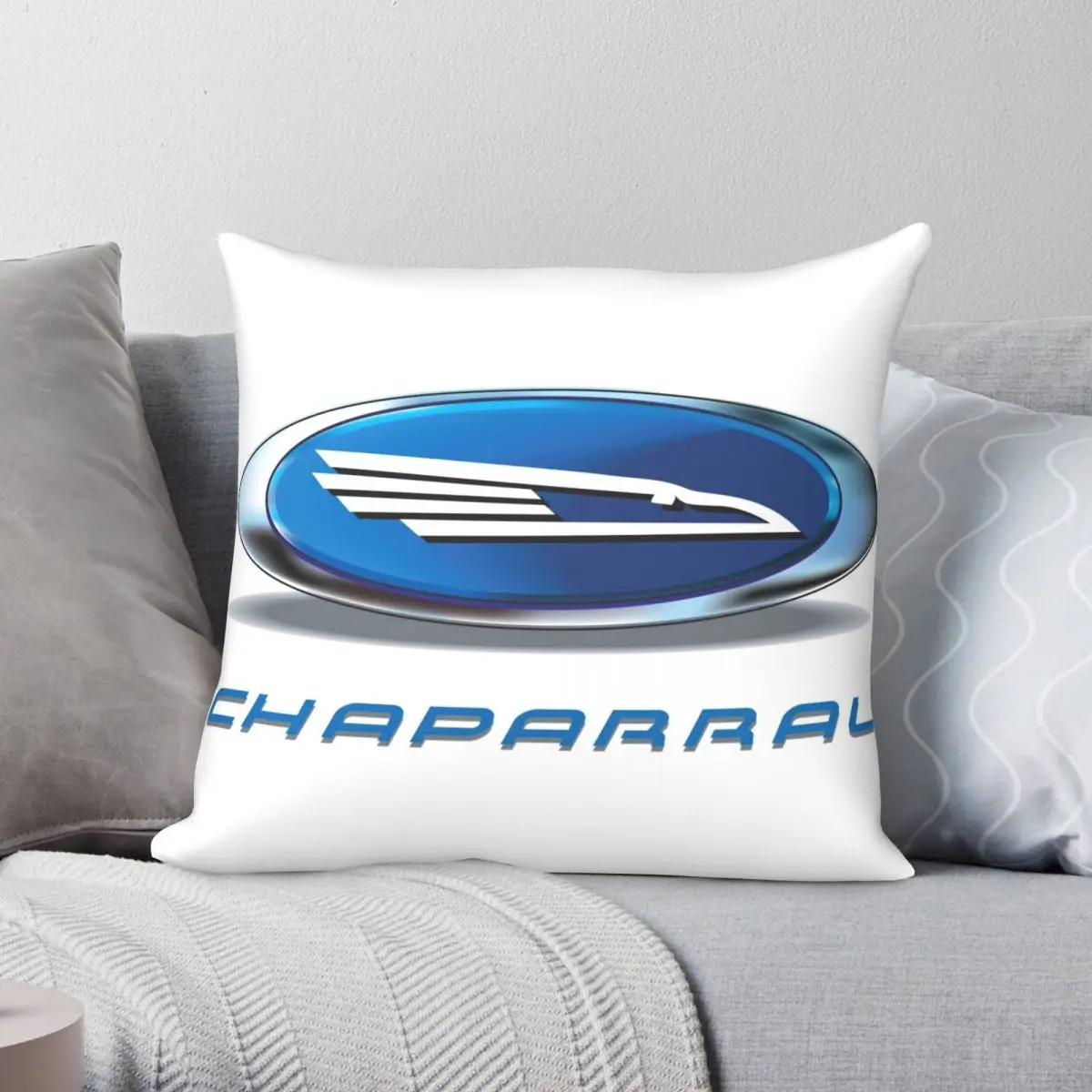 

CHAPARRAL BOATS LOGO Square Pillowcase Polyester Linen Velvet Creative Zip Decor Sofa Seater Cushion Cover 18"