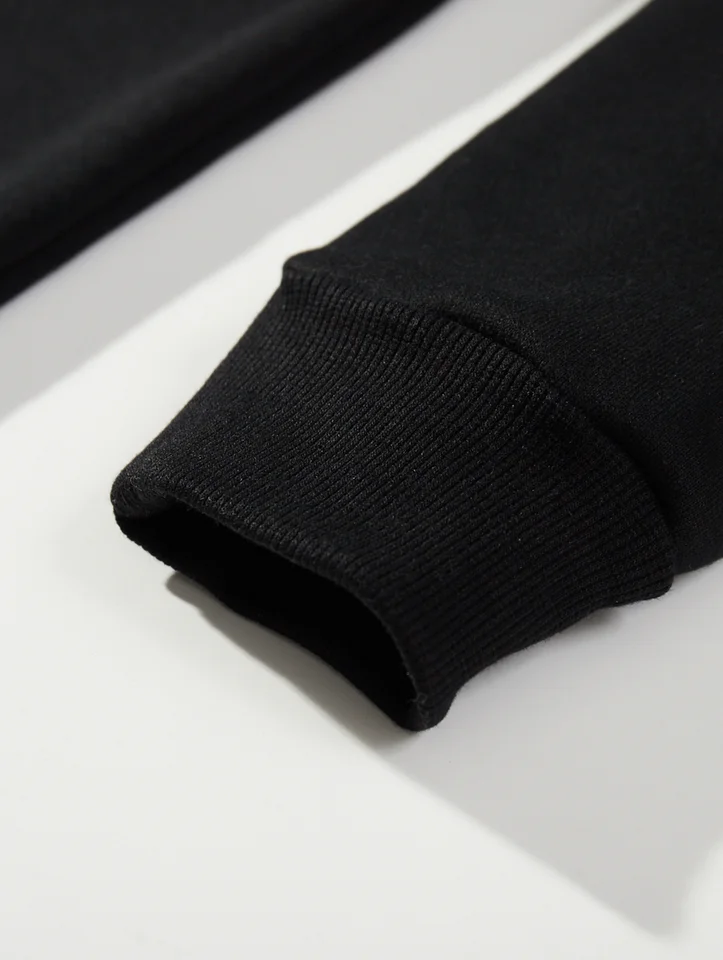 Trendy Men's Casual Hoodie with Sad Boy Print