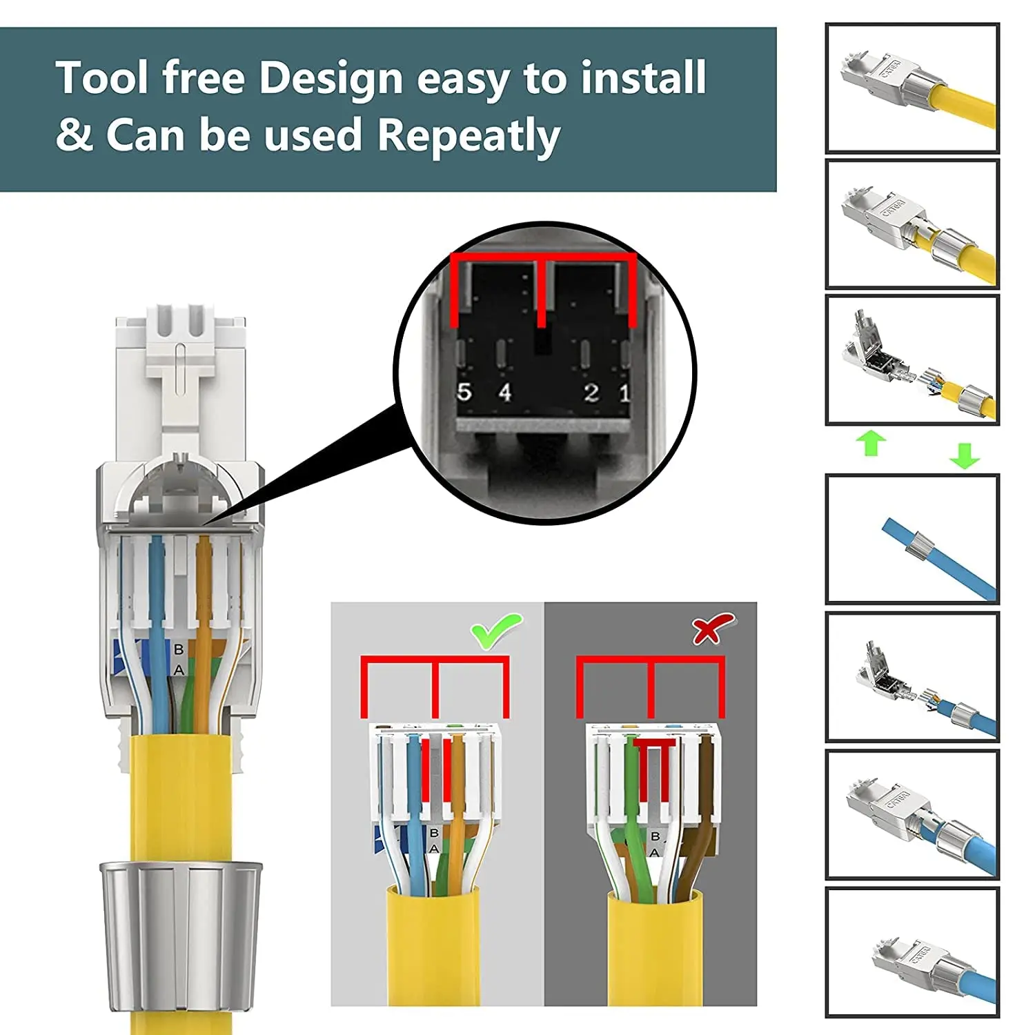 Рисунок 5 - Коннекторы WoeoW RJ45 Cat6A Cat7 Cat8