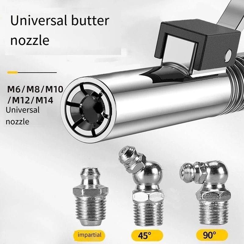 Grease Tool Coupler 12000 PSI NPTI/8 Oil Injection Nozzles Nozzle Oil Pump Car Syringe Lubricant Tip Repair Accessories