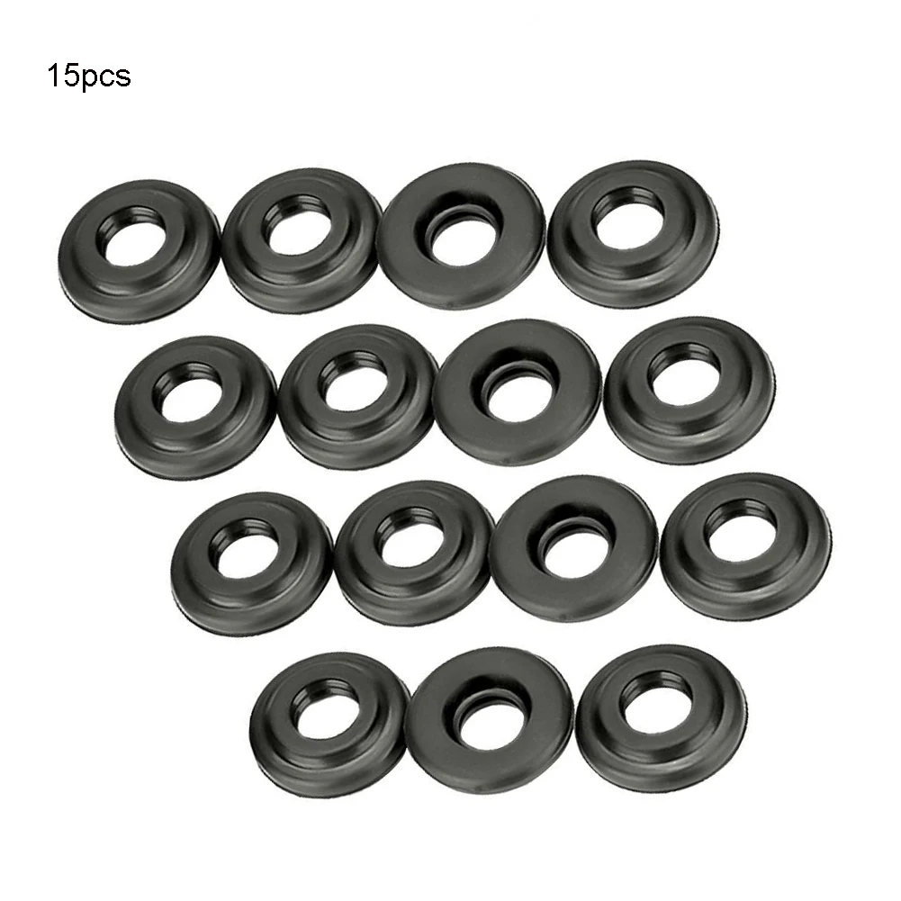 

For BWM E39 E46 E53 E60 E61 E65 E66 E83 15 Pcs Engine Valve Cover Gaskets Black Rubber 11121437395 D01N-50-0U1 D01N-50-0T1
