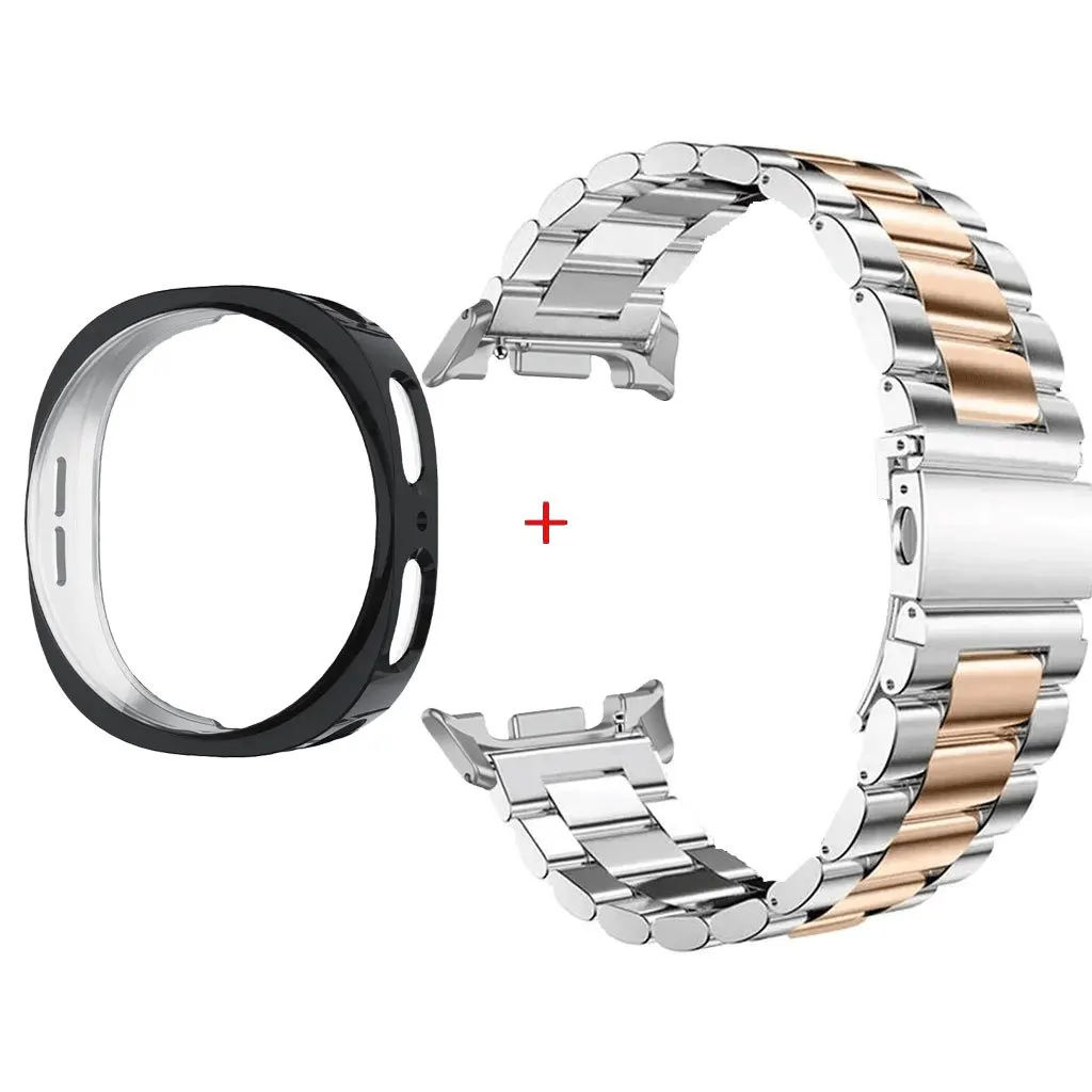 Luxury Stainless Steel Metal Strap with Full Coverage Case - Premium Bracelet Accessory