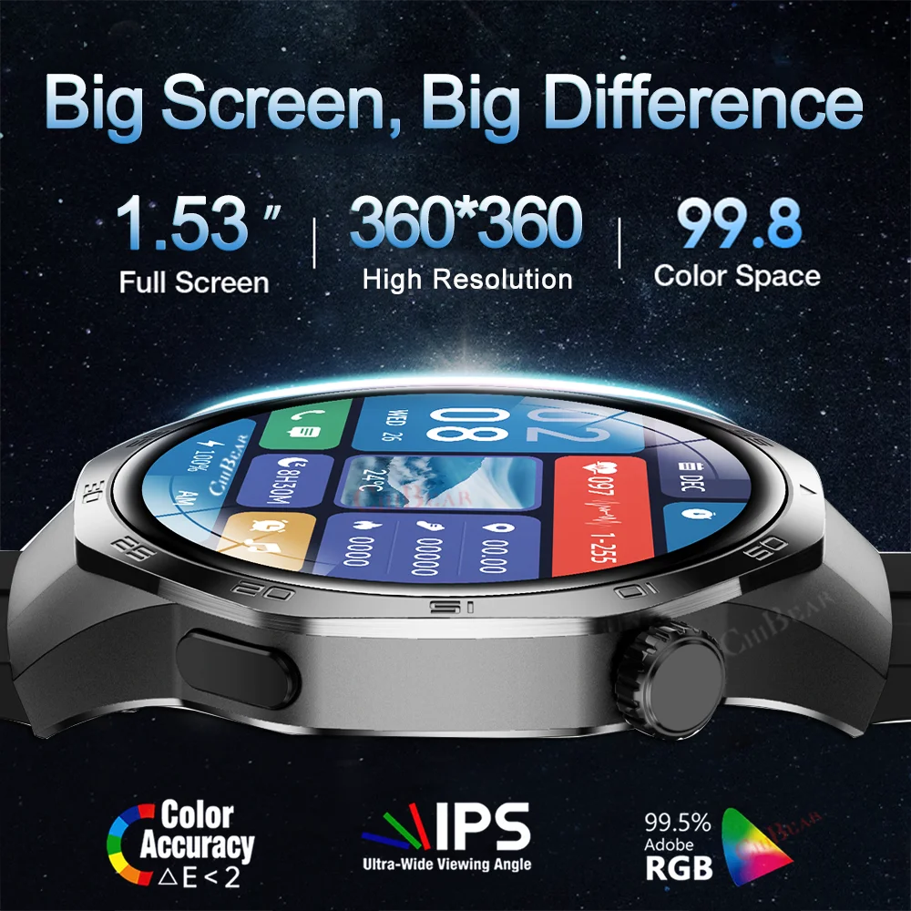 smart watch GT5 PRO Smart Watch Men Watch 5 Pro AMOLED HD Screen Bluetooth Call GPS Trajectory NFC Heart Rate Compass