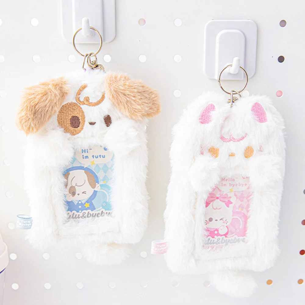 

Милые Мультяшные персонажи, плюшевый альбом, фотоальбом, карта автобуса, банковские карты, Защитные чехлы для визиток, подвеска для студентов, подарок