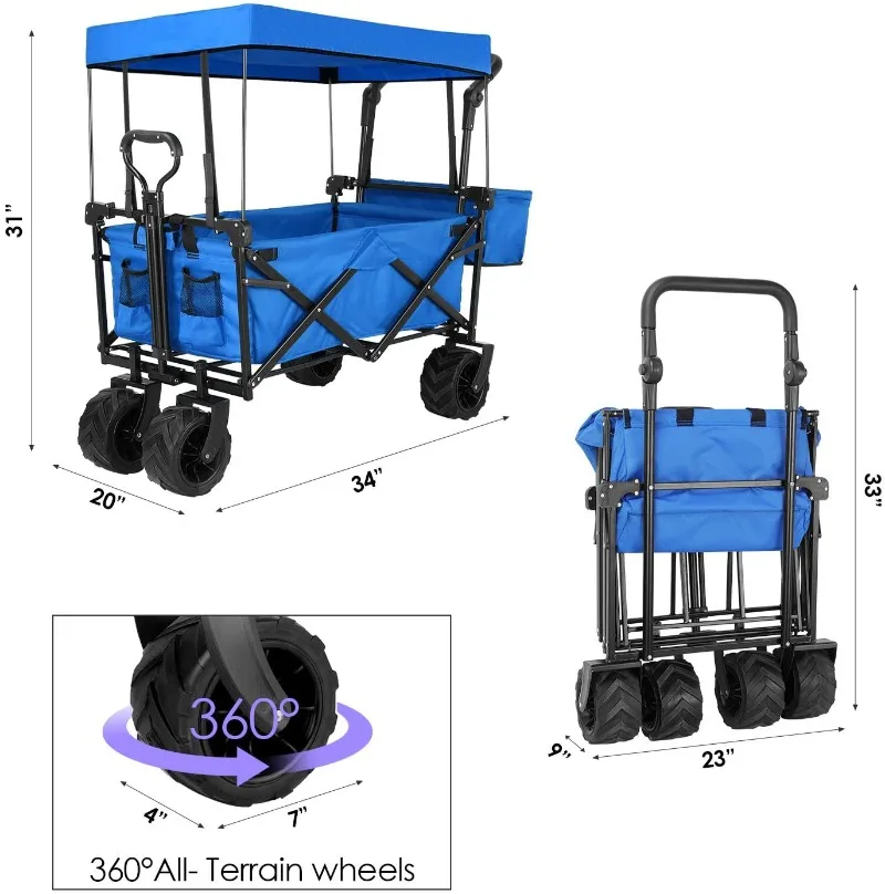 

High Quality Camping Wagon Cart Folding garden Wagon Cart