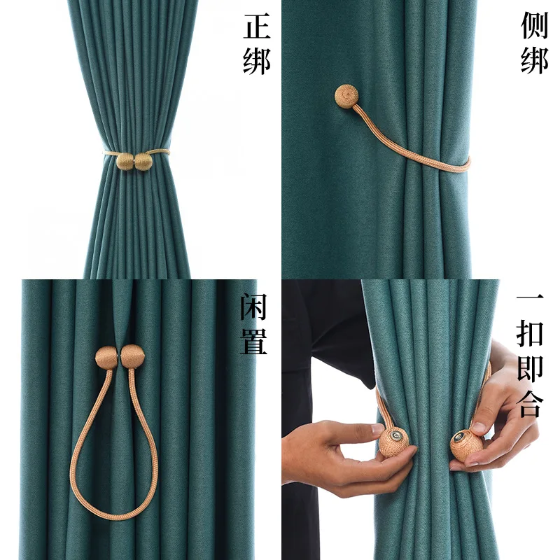 1/2Pcs Magnetic Curtain Clip Pearl Ball Curtains Holder Tieback Home Decor Hanging Ball Buckle Tie Back Room Accessories