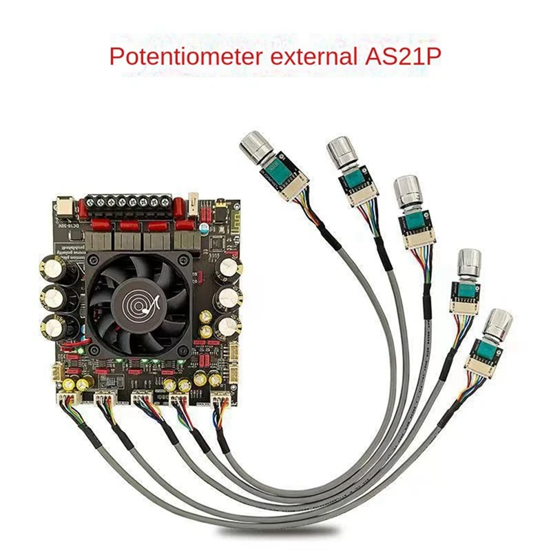 

AS21P Bluetooth 5.1 Digital Power Amplifier Board 2.1 Channel TPA3255 DC 18-50V For Subwoofer Speaker