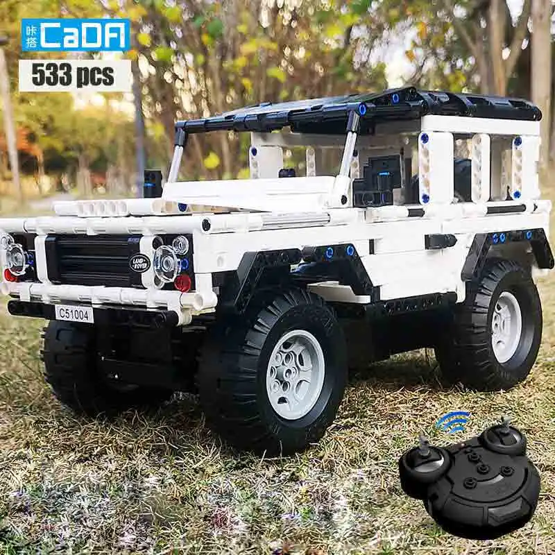 Cada 533Pcs Defender Remote Control Car Building Blocks For Technical RC Car Model SUV City Brick Toys For Children Boys|Blocks|...