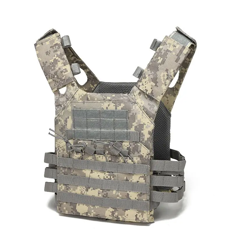 나일론 전술 조끼 바디 아머 사냥 캐리어 에어소프트 액세서리 CS 전투 MOLLE 카모 밀리터리 아미 조끼 (야외 사냥용)