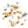 20pcs Stainless Steel Crimp Clasps DIY Cord Bracelet Fastener End Caps Leather Necklace Supplies Findings for Jewelry Making DIY 3