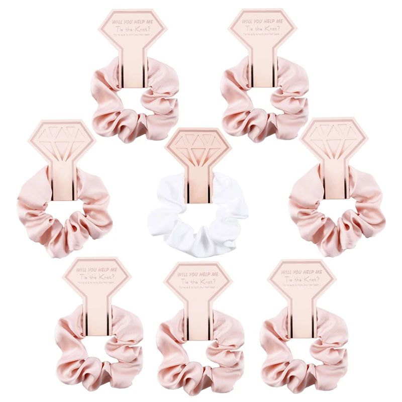 6/1pcs Bridesmaid Gift Hair Band Ties Wedding Bridal Shower Team Bride to be Decoration Favors Bachelorette Hen Party Supplies