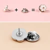 15Pcs/lot Women Shirt Brooch Buttons Cover up Button Pins Free Sewing Pearl Rhinestone Button for DIY Shirt Hat Clothing Decor 4