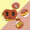 Novel Pretzel Bread Design Shoulder Bag for Women Small Food Shape Crossbody Bag Girls Cute Purses and Handbags Novelty Clutch 2