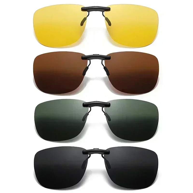Polarized Sunglasses Fishing Sunglasses Night Vision Glasses Polarized Fishing Sunglasses UV400 Clip-on Polarized Covers Lenses Night Vision Cycling Goggles Sunshading Lense pesca