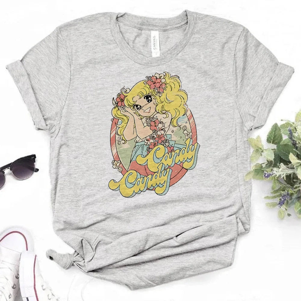Candy Candy Tee Women Graphic Top Femminile Manga Anime Graphic Abbigliamento