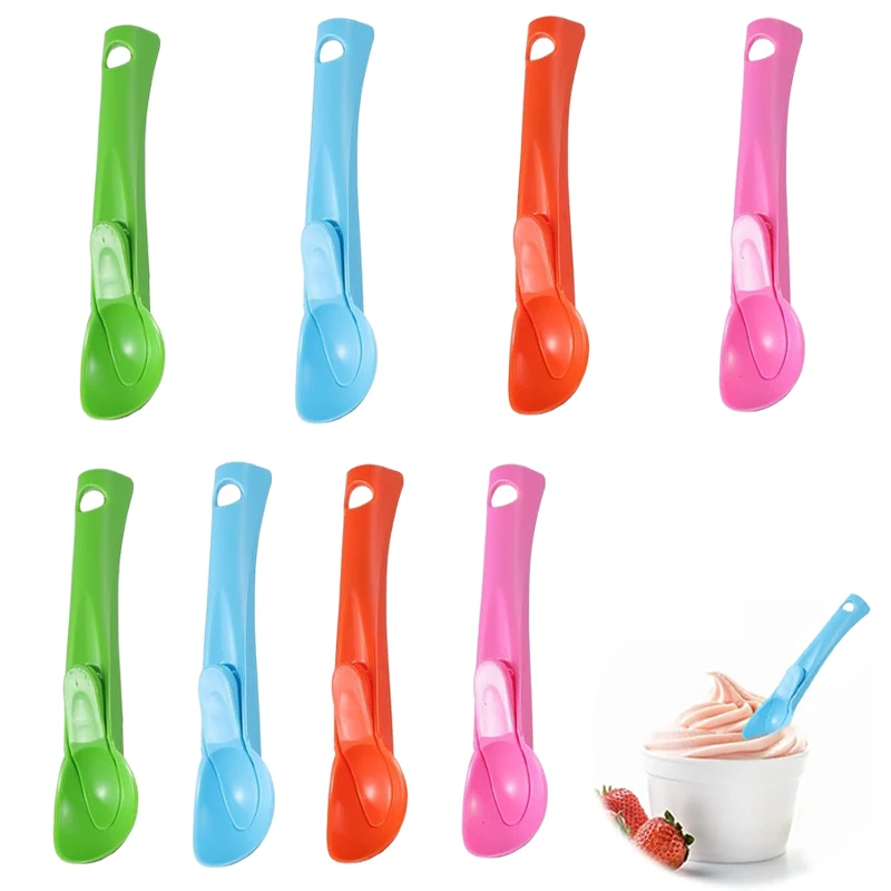 Plastic Thickened Ice Cream Spoon Ice Cream Spoon Dessert Fruit Dig Yogurt Pudding Tableware Specialty Spoons