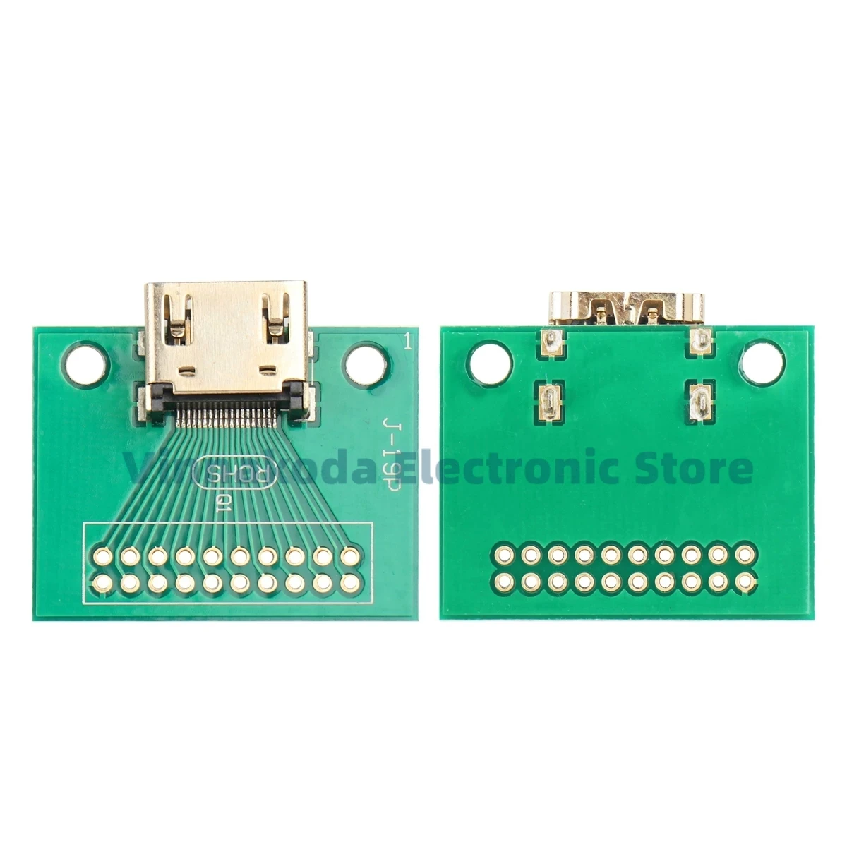 1/2/5PCS HDMI 19PIN 테스트 소켓 유형 A 19핀 커넥터 금도금 PCB 보드 핀 배열 커넥터 어댑터 테스트 보드