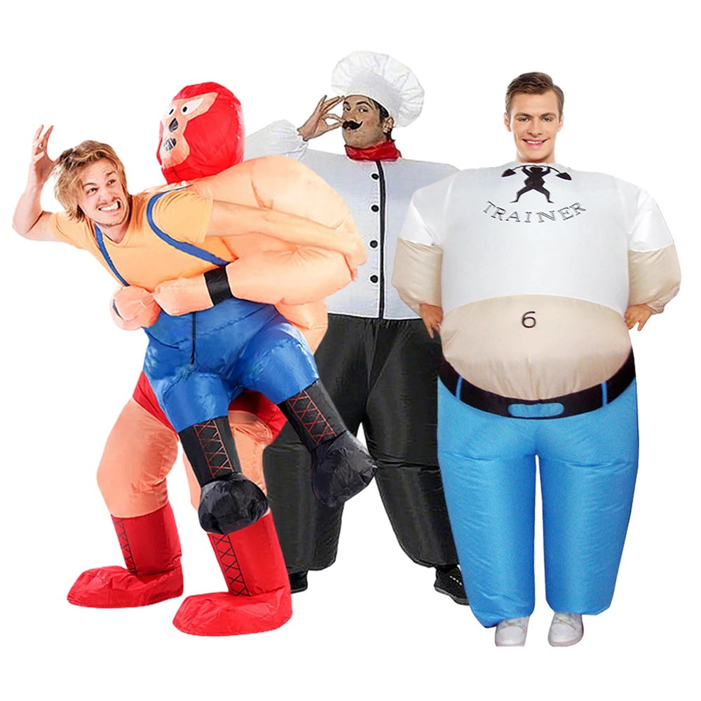 

Restaurant Chef Pro Wrestler Fitness Coach Popeye Cosplay Inflatable Costume Halloween Masquerade Festival Party Props Set