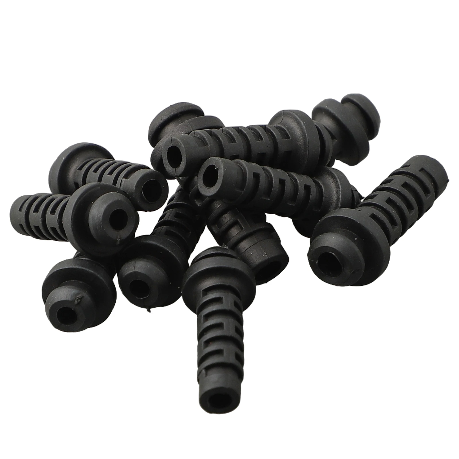 10pcs 3/4/5mm Cable Gland Connector Rubber Strain Relief Cord Boot Wire Sleeve Wiring PVC Protective Cover For Tool Hose