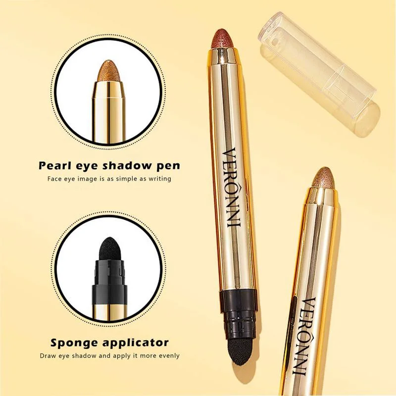 6 Colors Pearlescent Eyeshadow Pencil Waterproof Long Lasting Glitter Shimmer Eye Shadow Pen Eyeliner Stick Eyes Makeup Tools 4