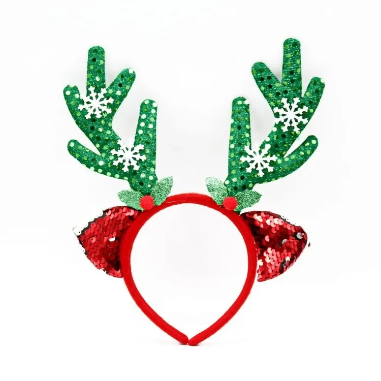 Christmas Headband Antler Xmas Tree Elk Snowman Hair Clip Xmas Dress Up Props Noel Navidad Natal Merry Christmas Headbands