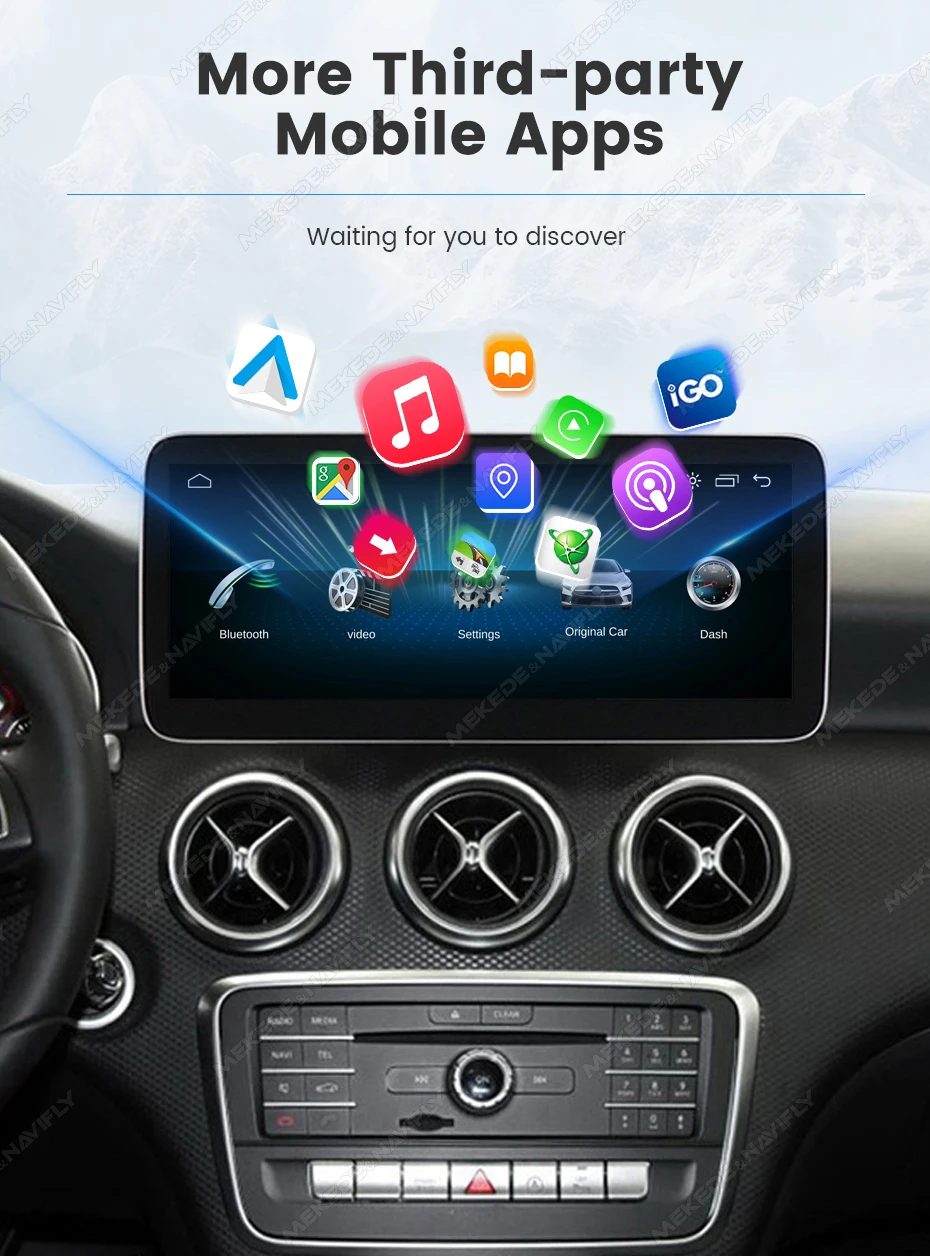 MEKEDE Linux Wireless Carplay Android Auto Radio für Mercedes-Benz A-Klasse W176 GLA X156 CLA C117 G W463 Auto-Multimedia-Player – Detail 18
