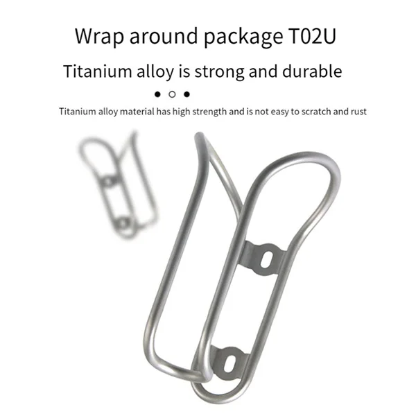 1X Bicycle Kettle Rack Titanium Alloy Hollow Riding Water Bottle Cage Holder With Screws Style A 3